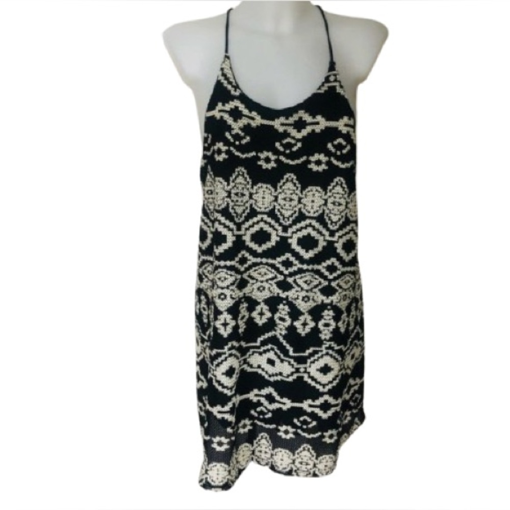 Urban Outfitters Staring at Stars Mini Razorback Black & White Dress Medium